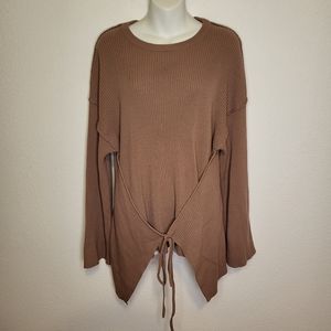 Free People FP BEACH Brigg Ribbed Oversized Pullover/Cover Up size XSmall